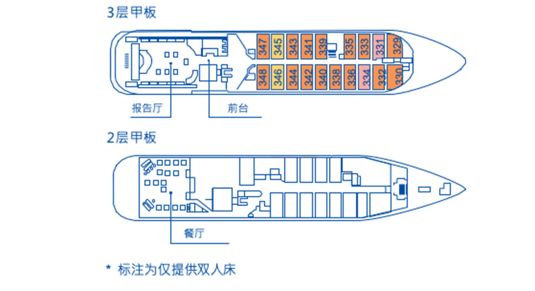 赫布里底天空号极地游轮 Hebridean 甲板图