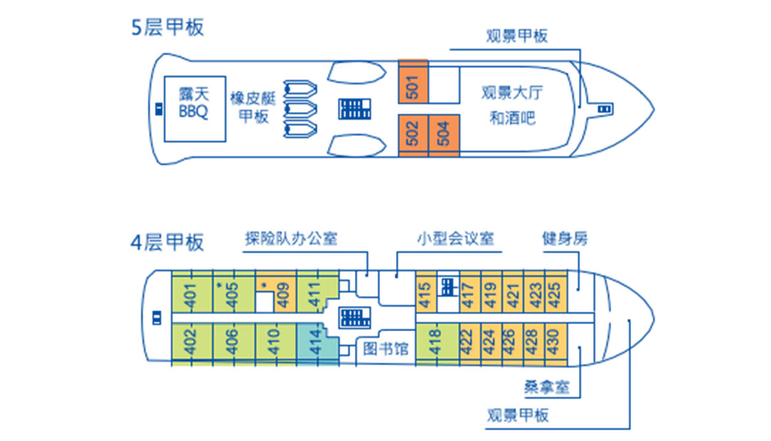 麦哲伦探索号 Magellan Explorer 甲板示意图