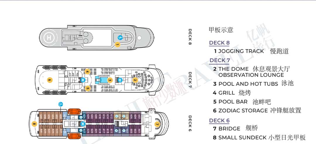 全球领航者号甲板示意图